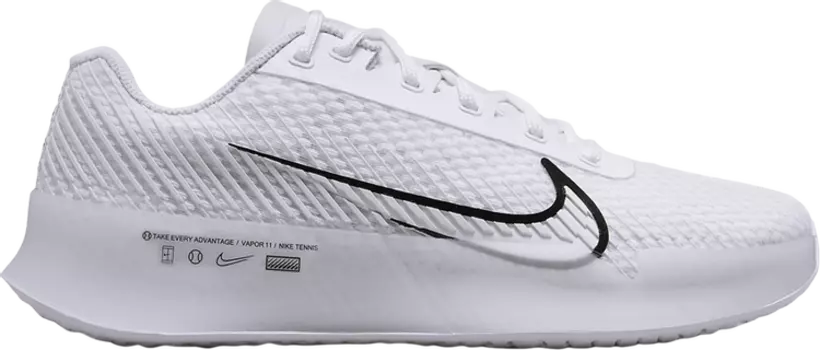 Кроссовки Nike Wmns NikeCourt Air Zoom Vapor 11 'White Black', белый