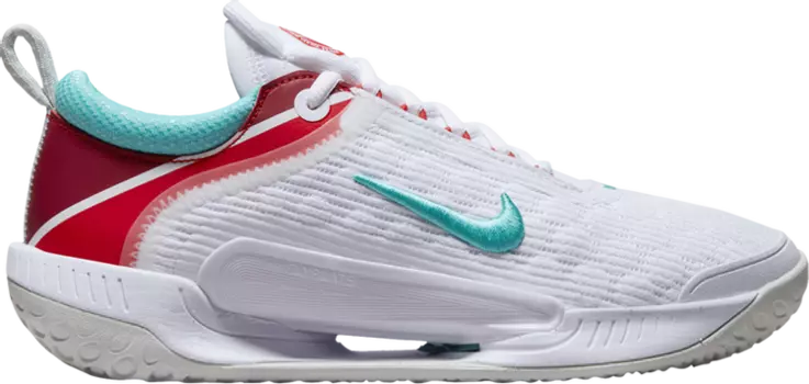 Кроссовки Nike Wmns NikeCourt Zoom NXT 'White Habanero Red Teal', белый