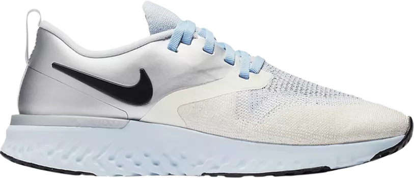 Кроссовки Nike Wmns Odyssey React 2 Flyknit PRM 'Silver Sail', серебряный