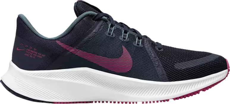 Кроссовки Nike Wmns Quest 4 'Blackened Blue Rush Pink', синий