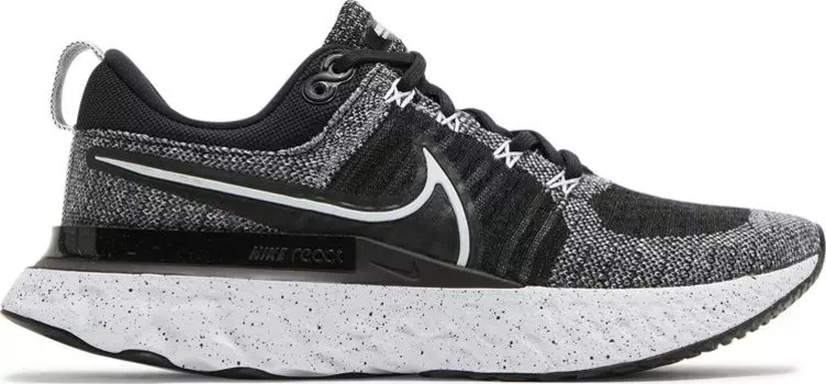 Кроссовки Nike Wmns React Infinity Run Flyknit 2 'White Black', черный