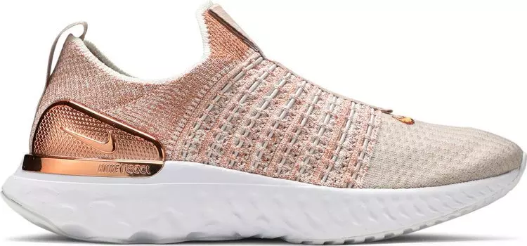 Кроссовки Nike Wmns React Phantom Run Flyknit 2 Premium 'Fossil Stone Metallic Red Bronze', загар
