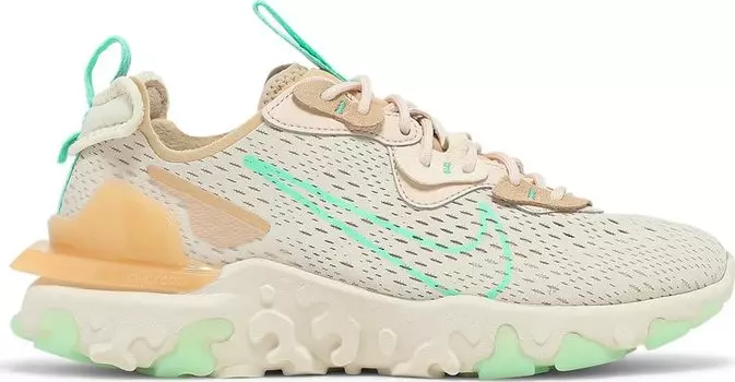 Кроссовки Nike Wmns React Vision 'Pearl White Green Glow', кремовый
