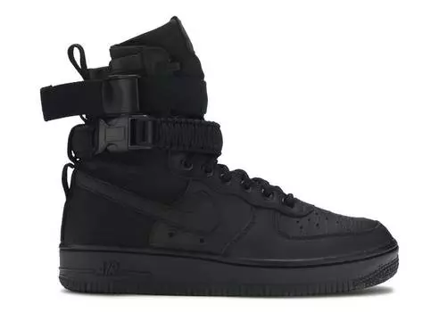 Кроссовки Nike WMNS SF AIR FORCE 1 HIGH 'TRIPLE BLACK', черный