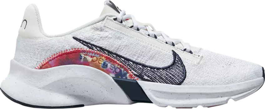 Кроссовки Nike Wmns SuperRep Go 3 Flyknit Next Nature 'Paint Smudge', белый