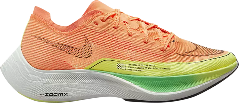 Кроссовки Nike Wmns ZoomX Vaporfly Next% 2 'Peach Cream Green Shock', оранжевый