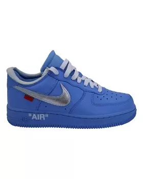 Кроссовки Nike x Off-White Air Force 1 Low '07 "MCA University Blue" из синей кожи, синий