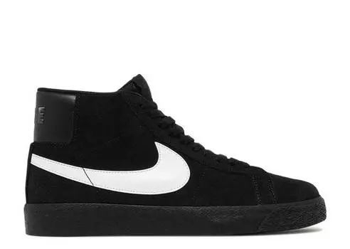 Кроссовки Nike ZOOM BLAZER MID SB 'BLACK WHITE', черный