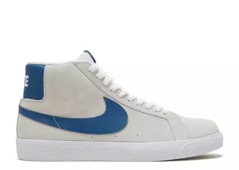 Кроссовки Nike ZOOM BLAZER MID SB 'WHITE COURT BLUE', белый