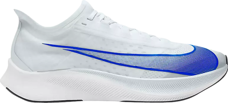 Кроссовки Nike Zoom Fly 3 'Pure Platinum Racer Blue', белый