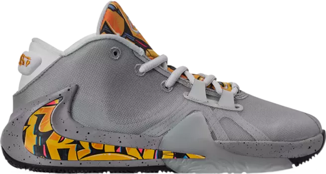 Кроссовки Nike Zoom Freak 1 GS 'Graffiti', серебряный