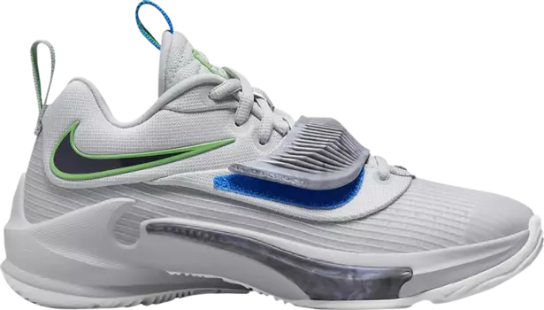 Кроссовки Nike Zoom Freak 3 GS 'Grey Fog Light Green Spark', серый