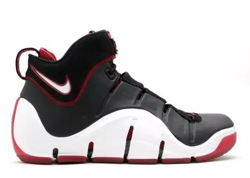 Кроссовки Nike ZOOM LEBRON 4 'BLACK WHITE RED', черный