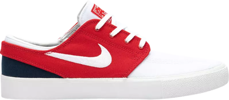 Кроссовки Nike Zoom Stefan Janoski Canvas RM SB 'White University Red', белый