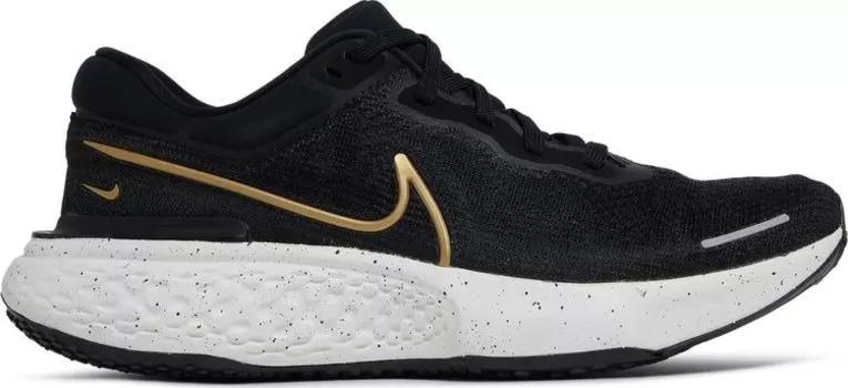 Кроссовки Nike ZoomX Invincible Run Flyknit 'Black Metallic Gold', черный