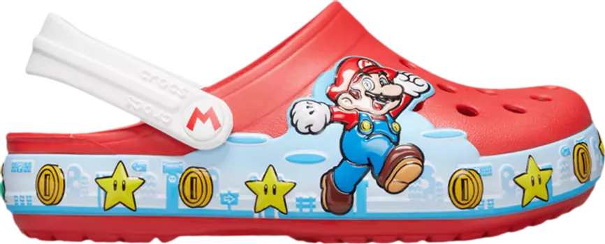 Кроссовки Nintendo x Classic Lights Clog Kids Fun Lab - Super Mario, красный
