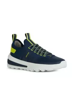 Кроссовки низкие ACTIVART Geox, цвет navy lime green
