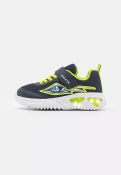 Кроссовки низкие ASSISTER BOY LIGHTS Geox, цвет navy/lime