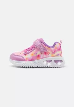 Кроссовки низкие ASSISTER GIRL LIGHTS Geox, цвет pink/fuchsia