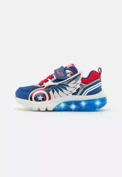 Кроссовки низкие CAPTAIN AMERICA CIBERDRON BOY LIGHTS Geox, цвет blue/red
