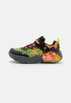 Кроссовки низкие DINO LIGHTS UNISEX Skechers, цвет black/orange/green