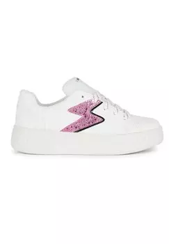 Кроссовки низкие J MIKIROSHI Geox, цвет white fuchsia