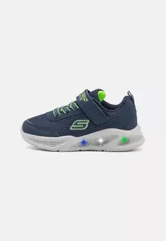 Кроссовки низкие METEOR LIGHTS Skechers, цвет navy/lime