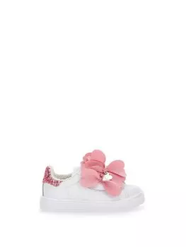 Кроссовки низкие PETALI CUORE Monnalisa, цвет blianco/rosa fairytale