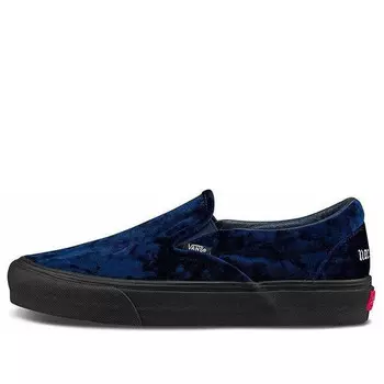 Кроссовки noon goons x classic slip-on vlt lx 'black velvet' Vans, синий
