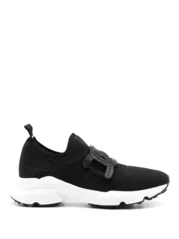 Кроссовки-носки с аппликацией TOD'S, черный