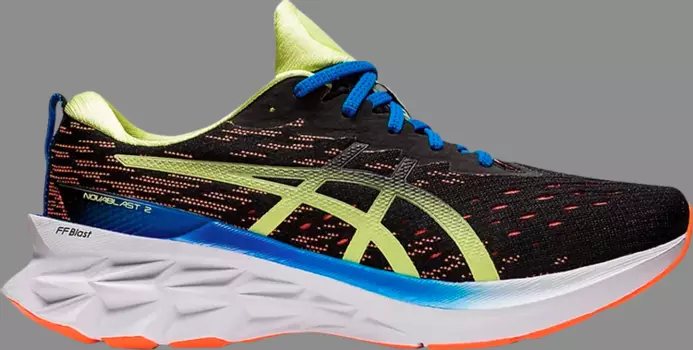 Кроссовки novablast 2 'black shocking orange' Asics, черный