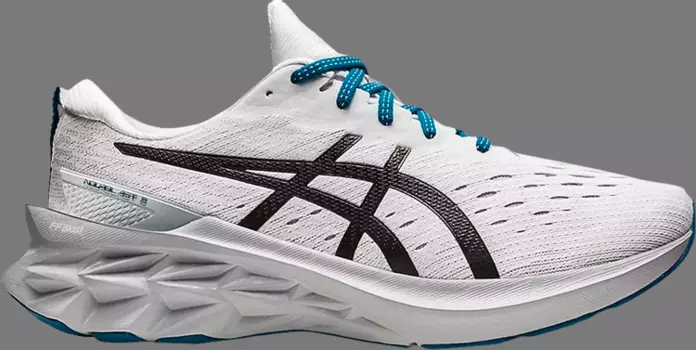 Кроссовки novablast 2 'white black' Asics, белый