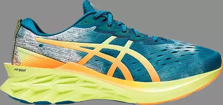 Кроссовки novablast 2 'deep seal teal glow yellow' Asics, чирок
