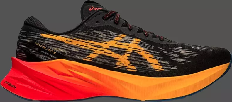 Кроссовки novablast 3 'black orange' Asics, черный