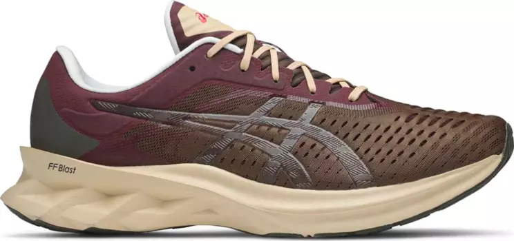 Кроссовки novablast 'brown burgundy' Asics, коричневый
