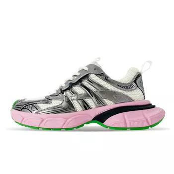 Кроссовки NSIOSC Chunky Sneakers Unisex Low-top, серый/розовый