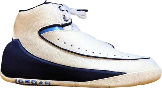 Кроссовки Nu Retro Air Jordan 2 White Midnight Navy, белый