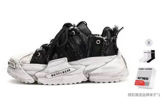 Кроссовки NUTTINESS Lifestyle Shoes Unisex Low-top Black, черный