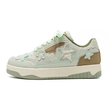 Кроссовки Oaoq Skateboarding Low-top, светло-зеленый/коричневый