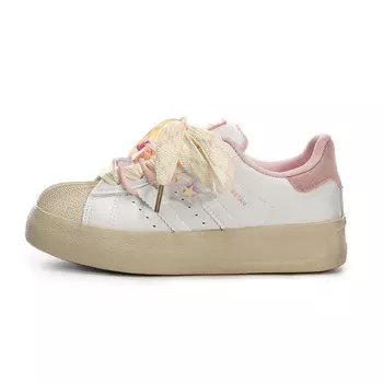Кроссовки OAOQ Skateboarding Shoes Women's Low-top, розовый/белый