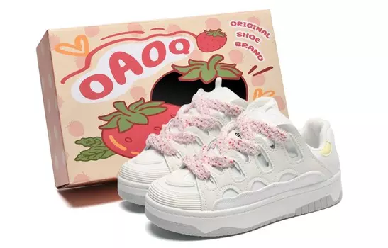 Кроссовки OAOQ Skateboarding Shoes Women's Low-top, белый