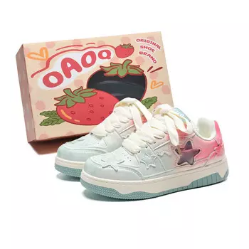 Кроссовки OAOQ Skateboarding Shoes Women's Low-top, бежевый/синий