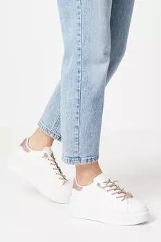 Кроссовки Oasis Killarney с блестками, белый