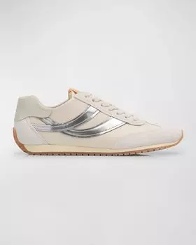 Кроссовки Oasis в стиле ретро из смешанной кожи Vince, цвет Offwht/Slvr