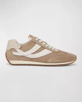 Кроссовки Oasis в стиле ретро из смешанной кожи Vince, цвет New Camel Tan/Foam White