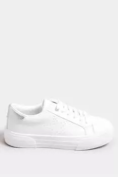 Кроссовки очень широкого кроя со звездами Yours, белый