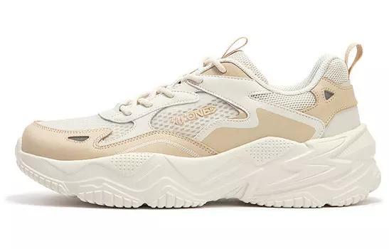 Кроссовки Ode Chunky для мужчин с низким верхом цвета овсянки, кремового/бежевого, чайного, коричневого цвета 361°