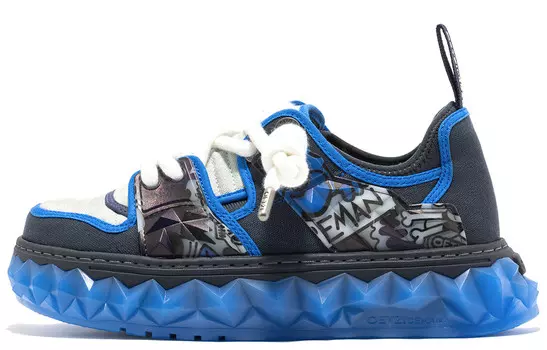 Кроссовки OETZI Lifestyle Shoes Men Low-top Deep Blue With Light Grey, темно-синий