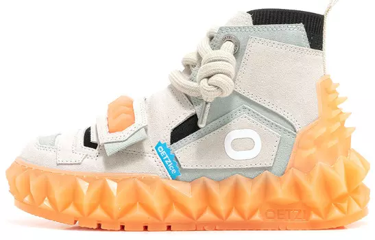 Кроссовки OETZI Lifestyle Shoes Unisex Mid-top Light Gray Spelled Gray-green, зеленый