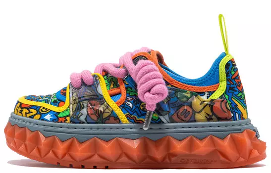 Кроссовки OETZI Lifestyle Shoes Women's Low-top Blue Spelling Orange, оранжевый